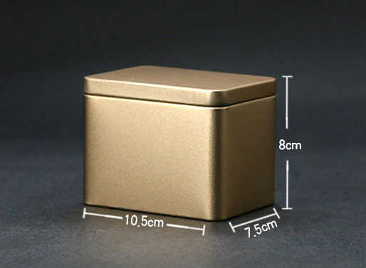 Rectangular Storage Tin with Solid Lid/ L105(mm) x W75(mm) x H80(mm) - Image 5