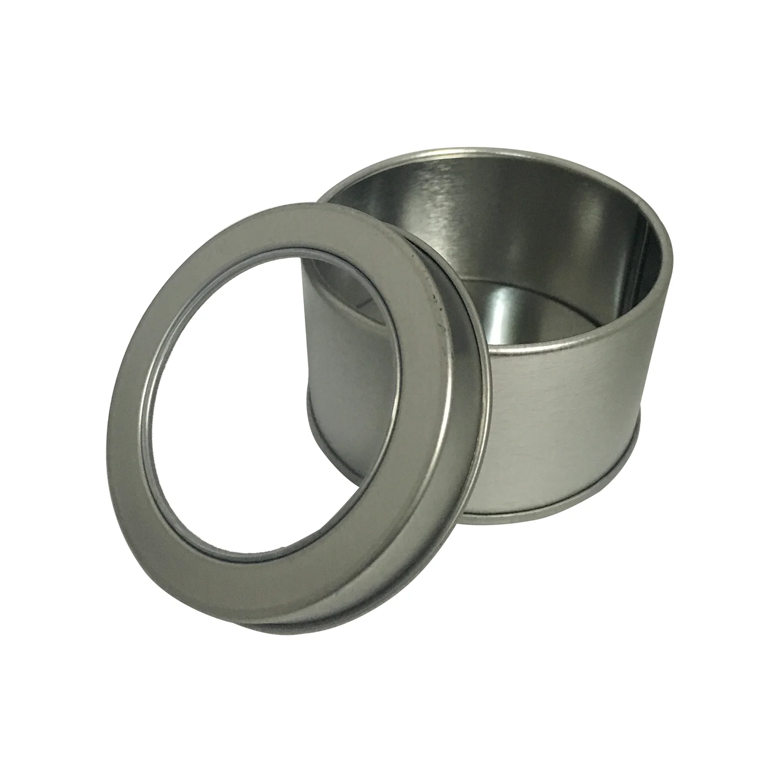 100pcs Round Tin Box With Solid/Window Lid/ Dia65mm x H40mm - Image 4