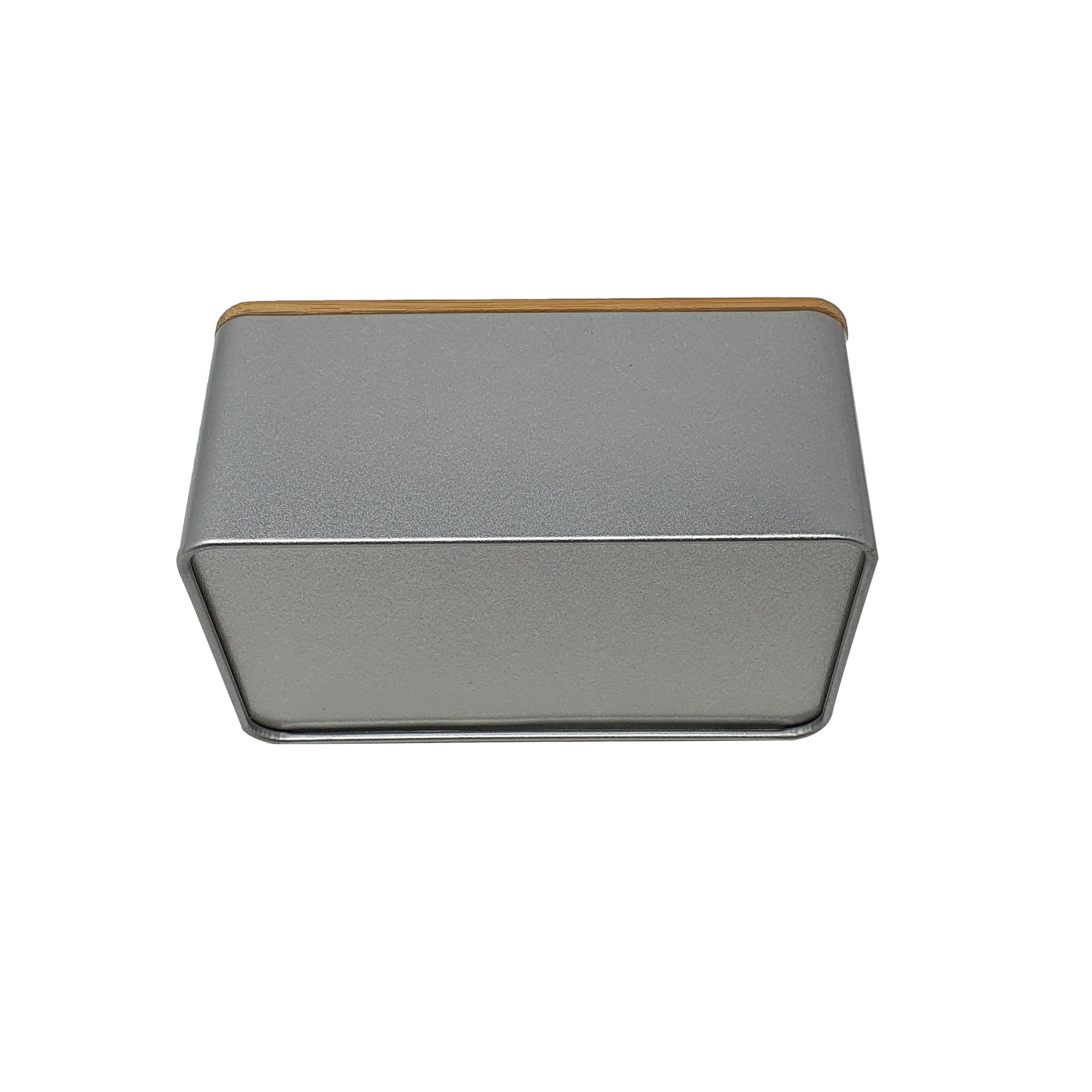 Rectangular Tin With Bamboo Solid Lid/ L130(mm) x W80(mm) x H58(mm) - Image 3