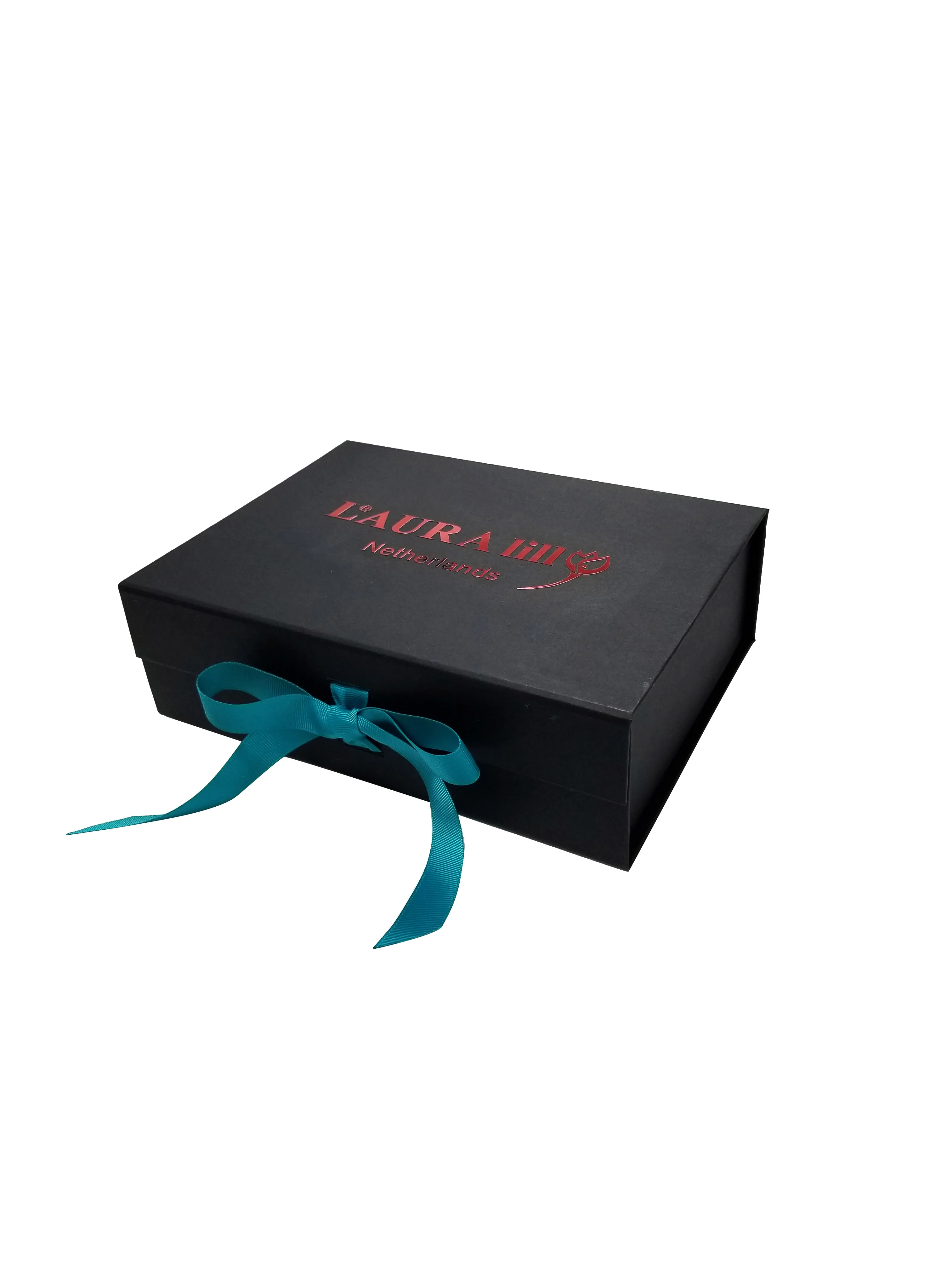 A4 Size Black Folding Magnetic Gift Box with Personlised Sticker - Image 9