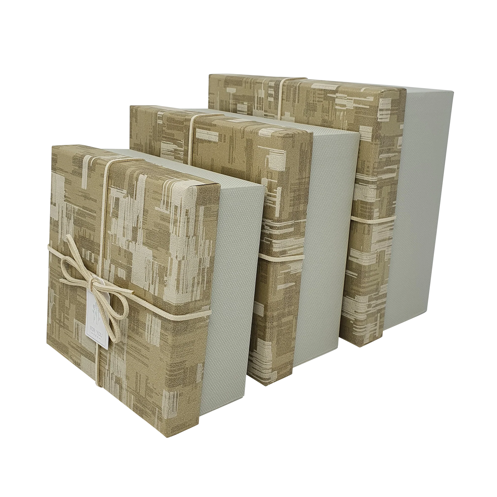 Brush Strokes Gift Box Set with Bow and Tag - Image 3