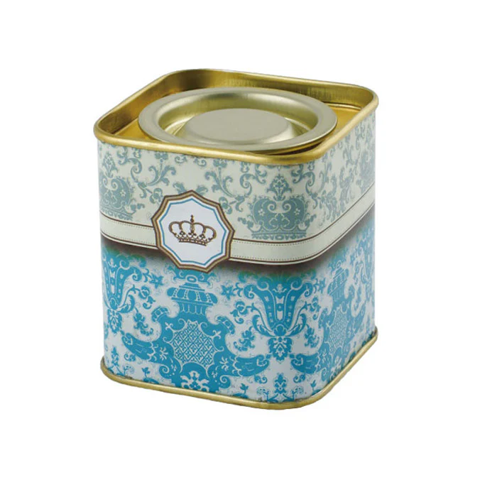 Square Lever Lid Tea Tin - Image 10