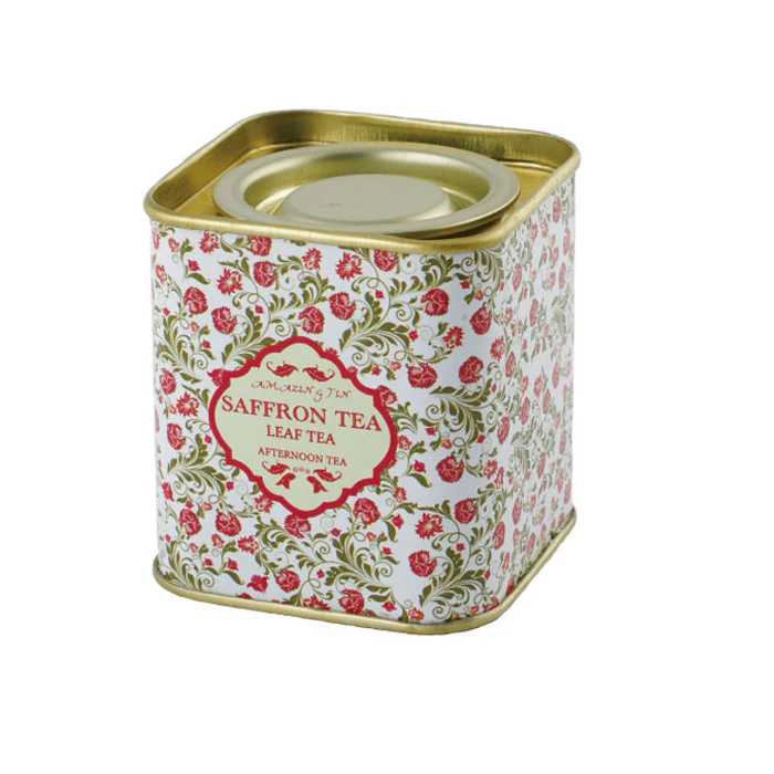 Square Lever Lid Tea Tin - Image 13