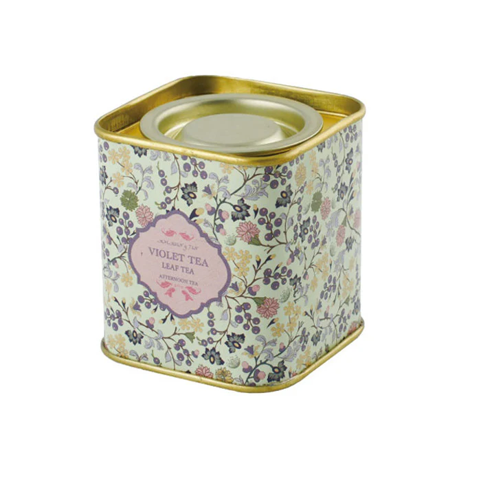 Square Lever Lid Tea Tin - Image 15