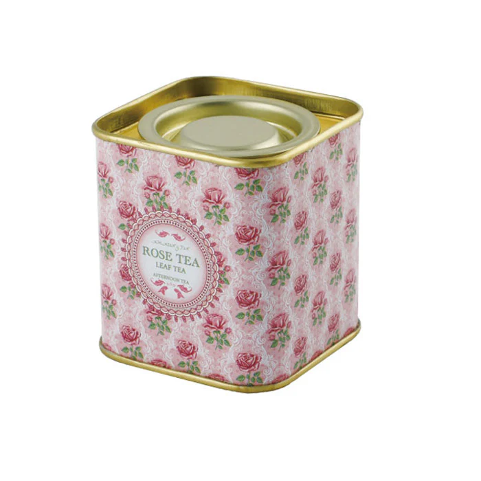 Square Lever Lid Tea Tin - Image 18