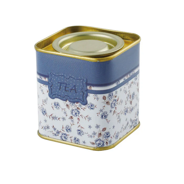 Square Lever Lid Tea Tin - Image 5