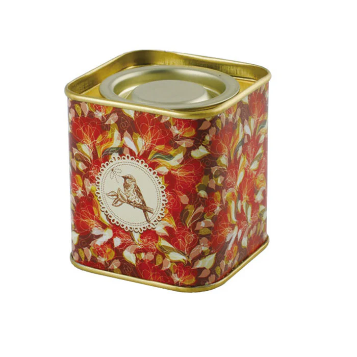 Square Lever Lid Tea Tin - Image 6