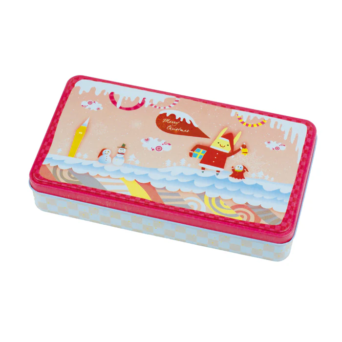 Deep Rectangular Step Lid  Christmas Gifts Storage Tin - Image 3