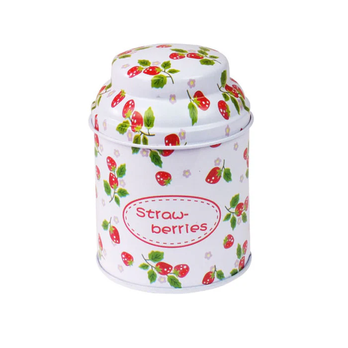 Round Storage Tin with Domed Lid - Image 6