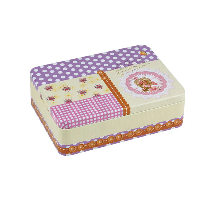 Rectangular Solid Lid Storage Tin - Image 5