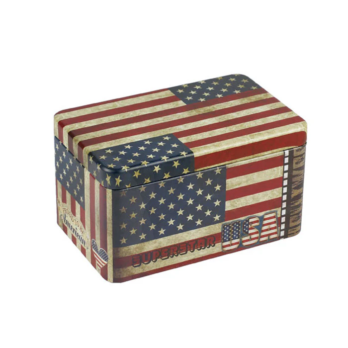 Rectangular Solid Lid Storage Tin - Image 3