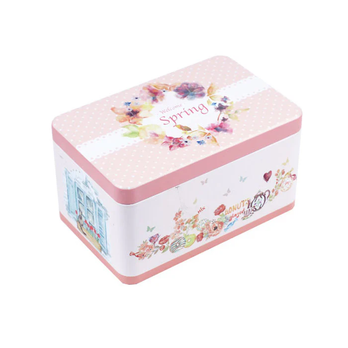 Rectangular Solid Lid Storage Tin - Image 8