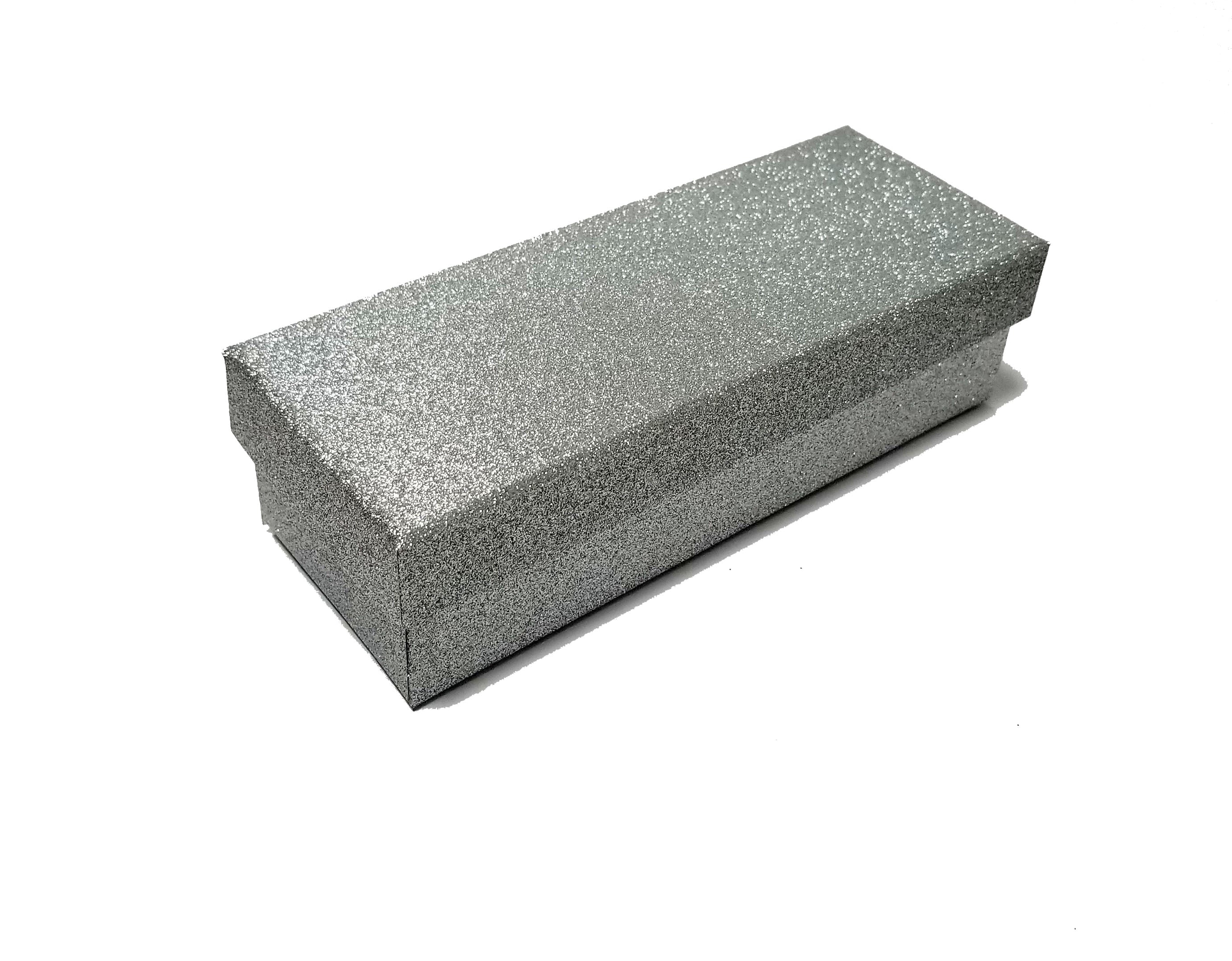 Small Rectangular Sparkly Glitter Rigid Gift Box With Lid - Image 4