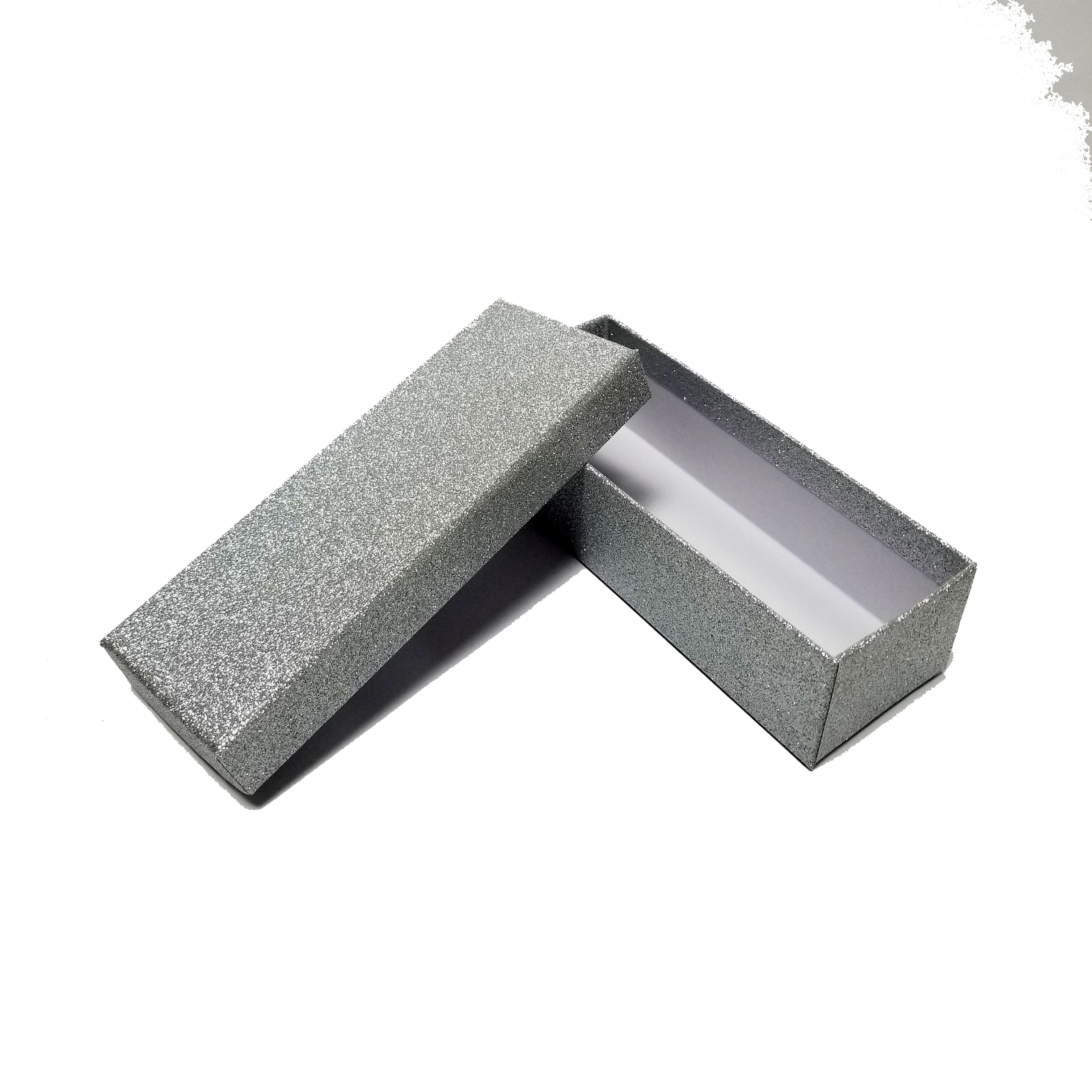 Small Rectangular Sparkly Glitter Rigid Gift Box With Lid - Image 5