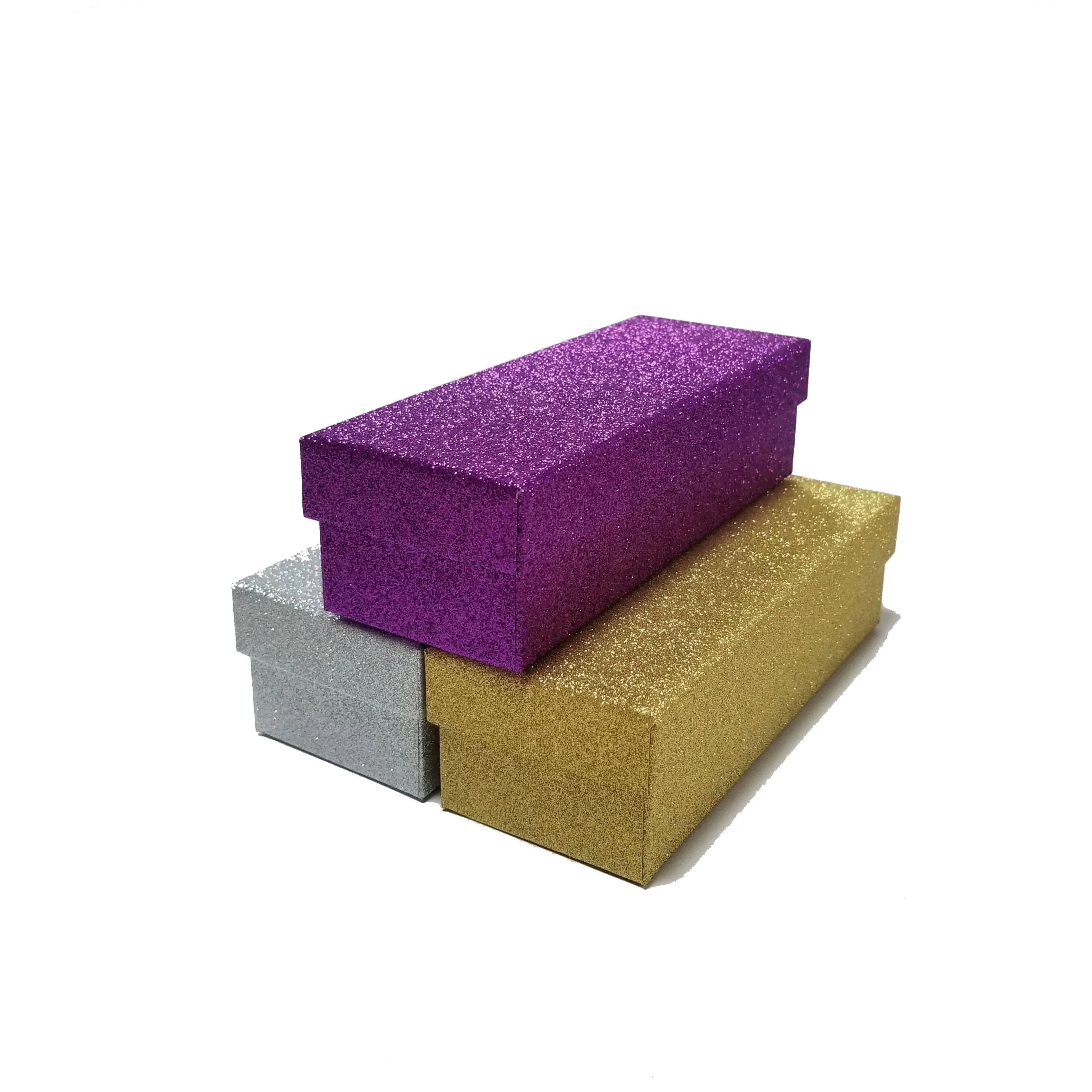 Small Rectangular Sparkly Glitter Rigid Gift Box With Lid - Image 8