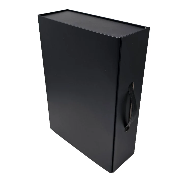 Black Magnetic Gift Box with Carry Handle – Luxury Folding Presentation Box (Single & Bulk Packs) - Image 3