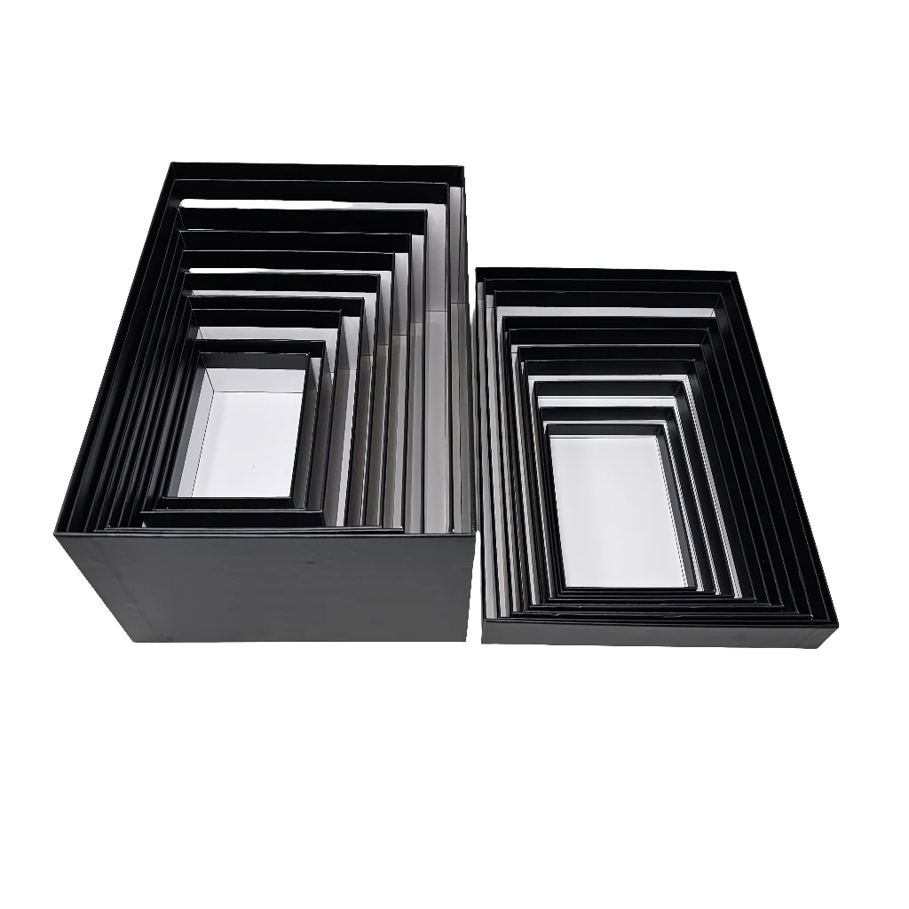 Luxury Black Lid & Base Rigid Stacking Gift Box - Image 5