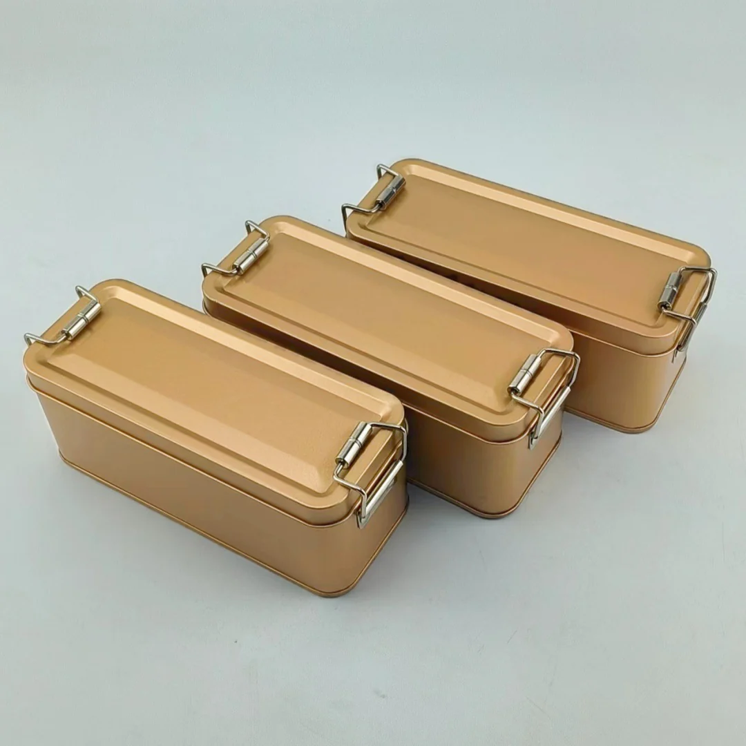 Rectangular Tin with Clip Lid - L150 x W60 x H60(mm) - Image 5