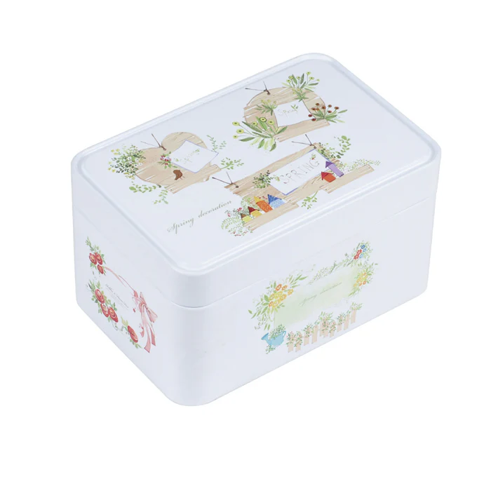 Rectangular Solid Lid Storage Tin - Image 4
