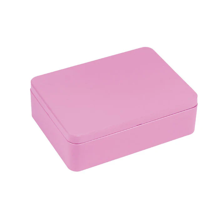 Rectangular Solid Lid Storage Tin with Inside Print - Image 3