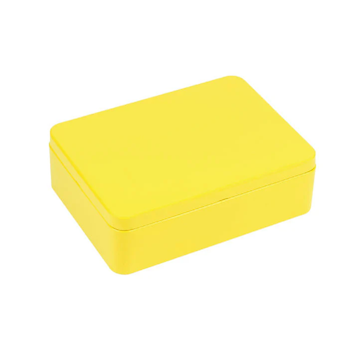 Rectangular Solid Lid Storage Tin with Inside Print - Image 5