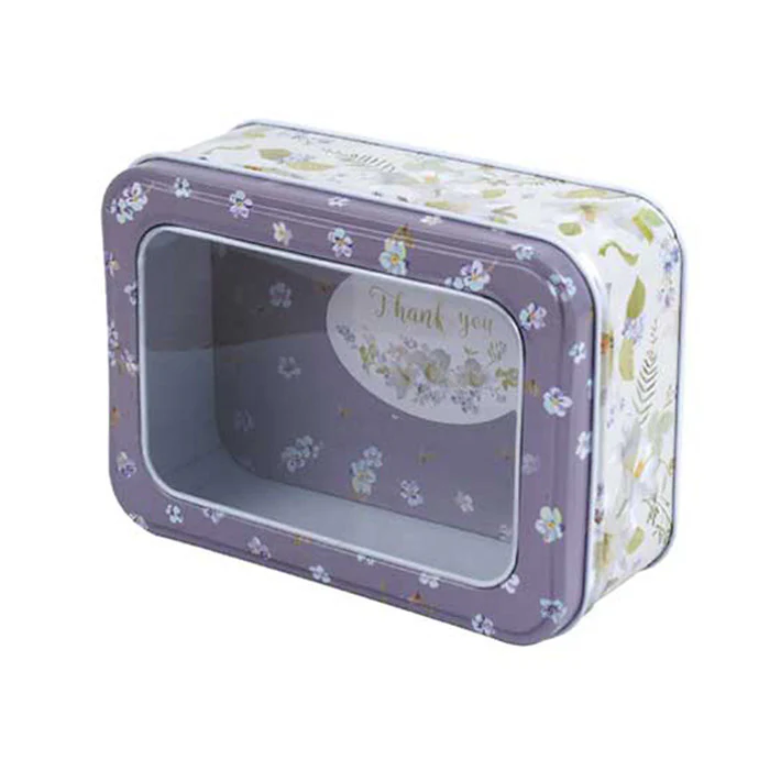 Rectangular Window Lid Storage Tin - Image 3