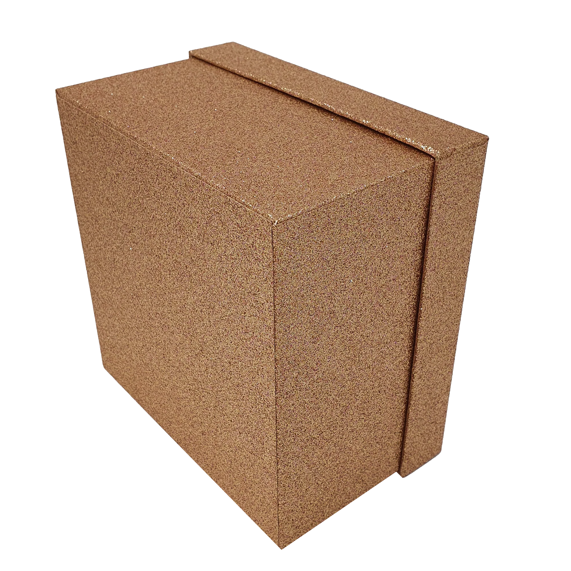 Rose Gold Square Sparkly Glitter Rigid Nested Gift Box - Image 4