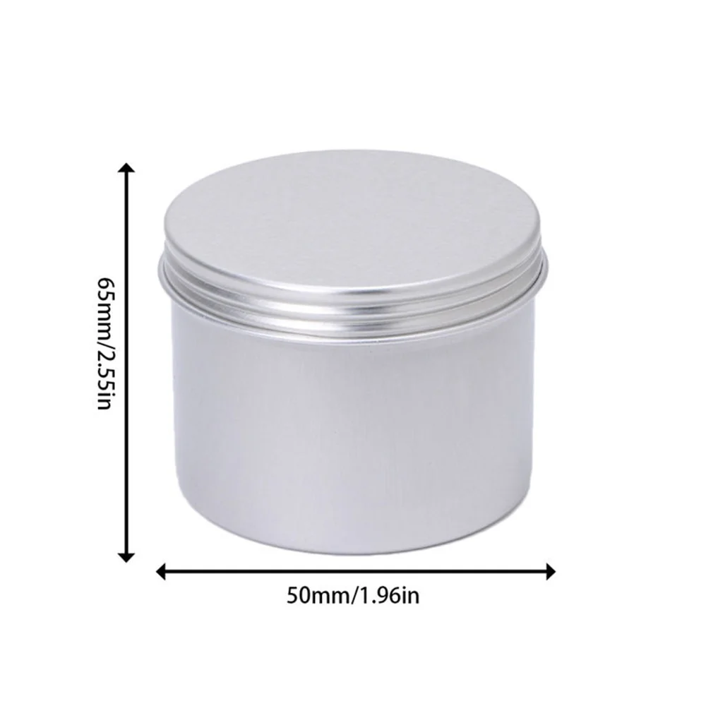 Wholesale Round Plain Aluminium Tin Container With EPE Lined Screw Lid - Image 5
