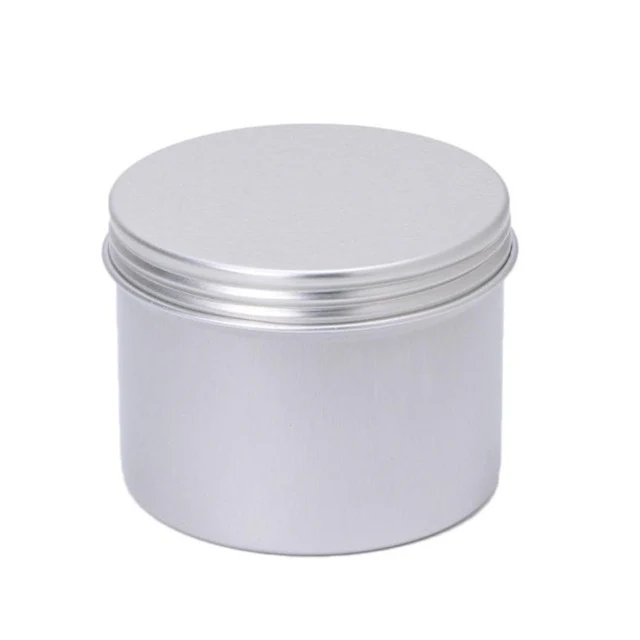 Wholesale Round Plain Aluminium Tin Container With EPE Lined Screw Lid - Image 7