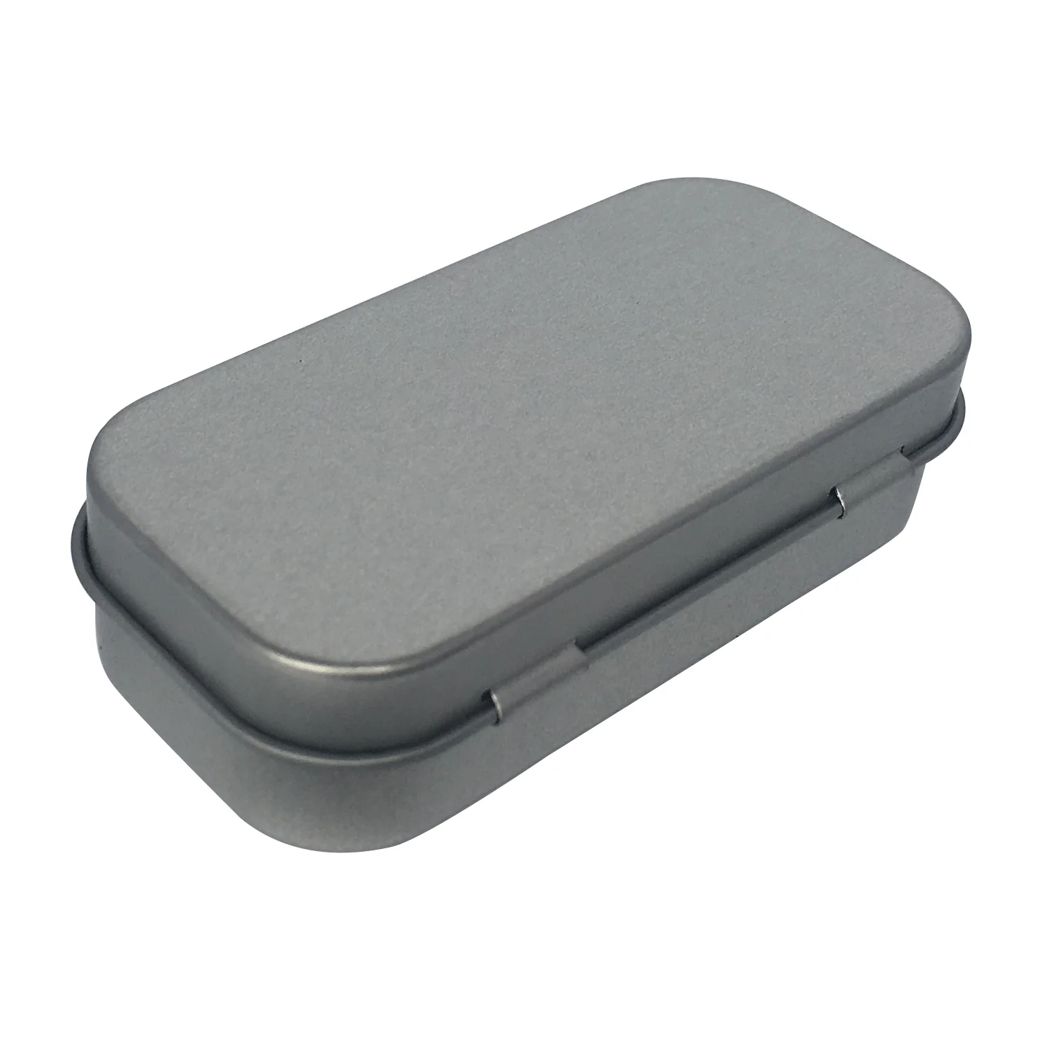 Sample of 100pcs Silver Stock Rectangular Gift Tin Box With Hinged Lid/ Item Ref: RMTB0006 - Image 3