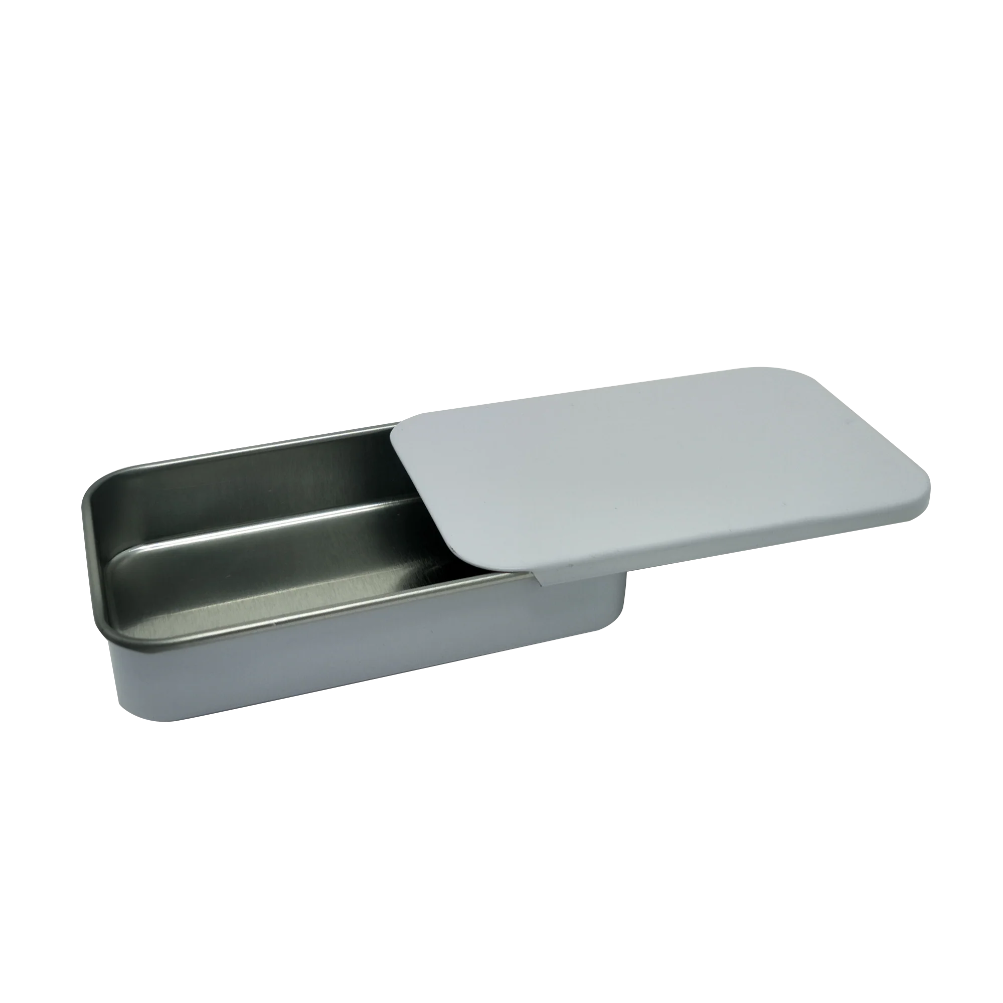 Wholesale Silver/ White/ Black/ Pink Rectangular Tin Box with Sliding Lid - Image 6