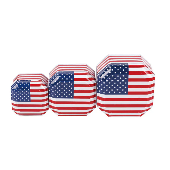 Square Step Lid Stackable Storage Tin - Set of 3 - Image 2