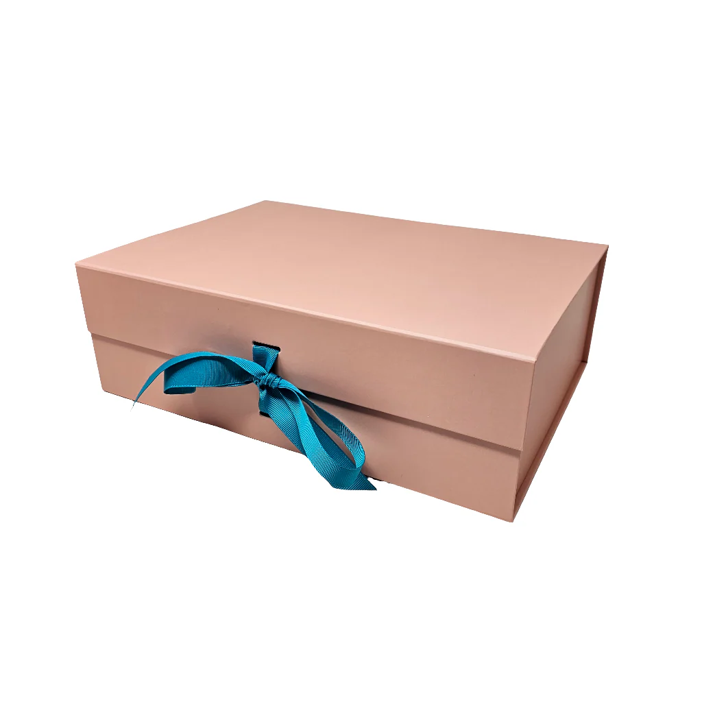 A4 Blush Rose Gold Magnetic Folding Gift Box (1pc or Bulk Packs) - Image 4