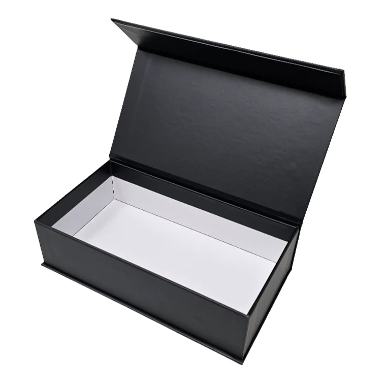 Black Rigid Magnetic Gift Box – Rectangular Luxury Packaging Box with Magnetic Closure Lid (Single & Bulk Packs) - Image 5