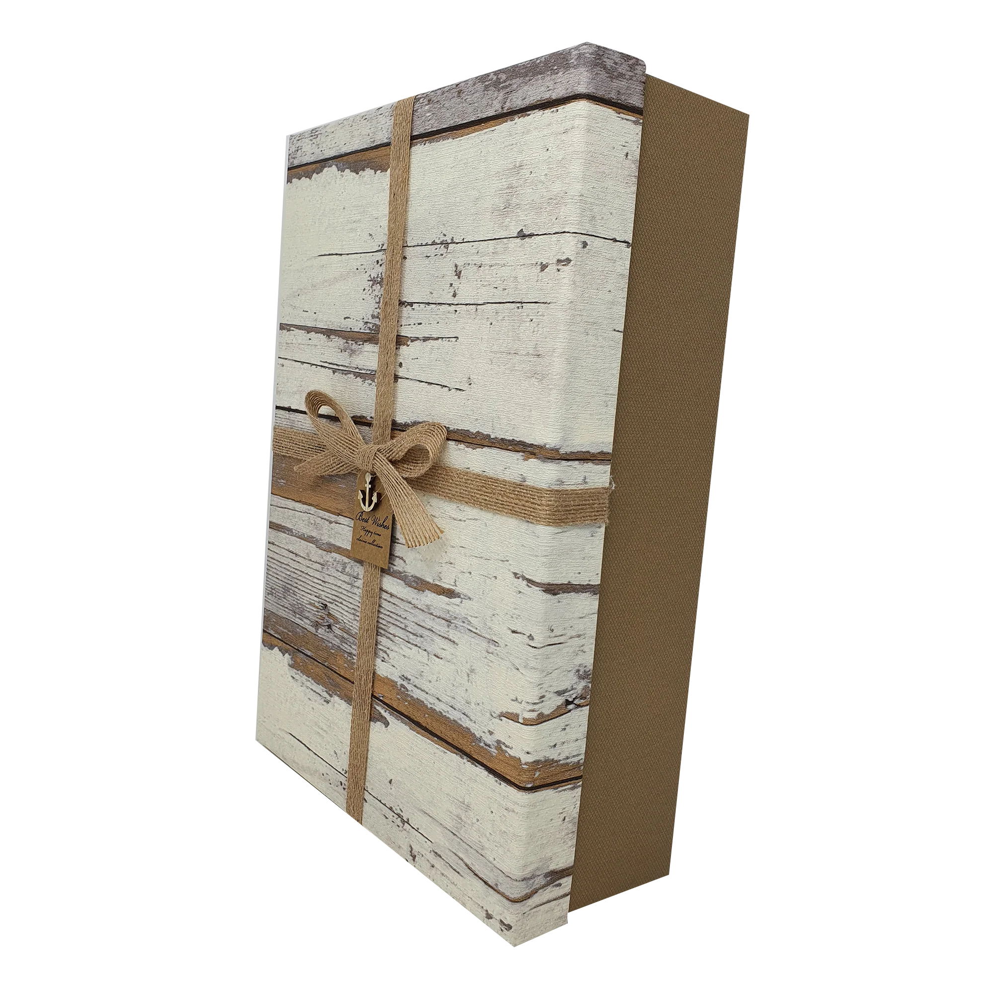 Wooden Effect Gift Box Set with Ribbon and Bow - Image 4